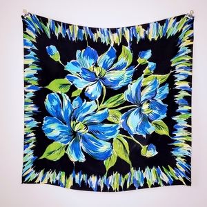 Beautiful Large Square Floral Scarf Like New